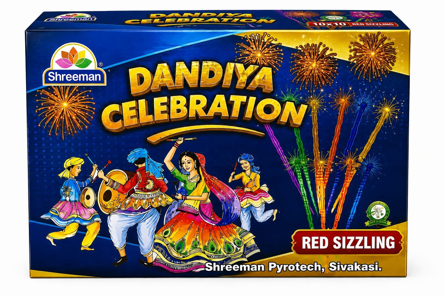 10X10 RED SIZZLING (100 SHOTS)