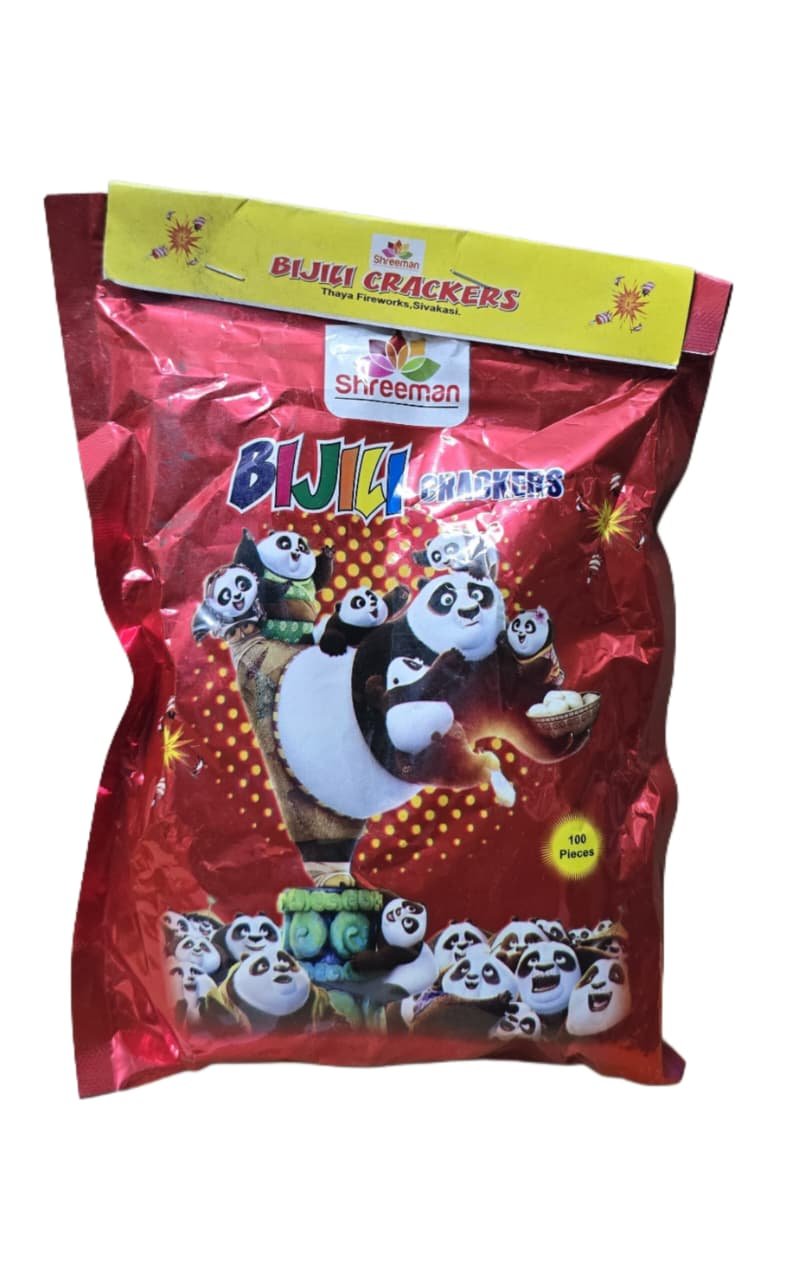 RED STRIPPED BIJILI CRACKERS (100 Pcs)